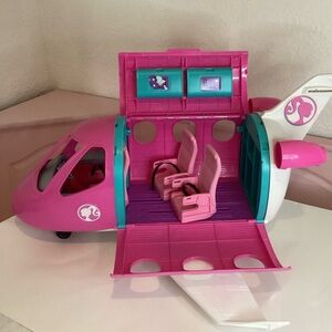 Barbie Dream Pink Plane Playset Airplane Jumbo Jet 3 Seats Mattel